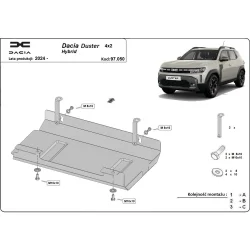 Stalowa osłona akumulatora do Dacii Duster Hybryda (2024-2026)